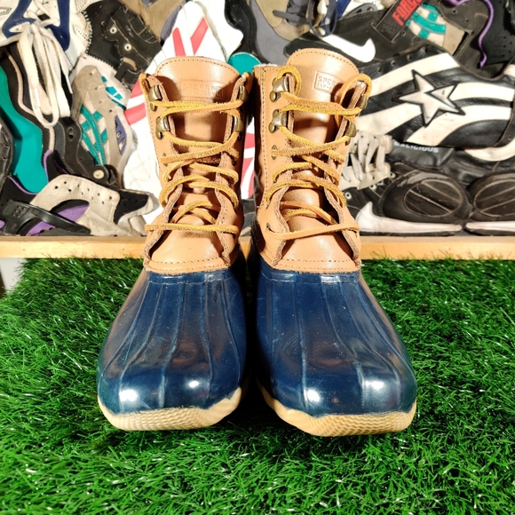 Sperry Navy Shearwater Lined Winter Boots Booties - Picture 2 of 9